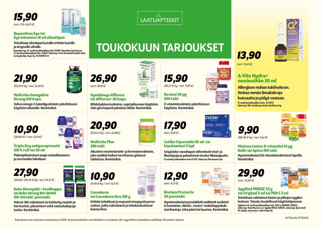 Toukokuun tarjoukset